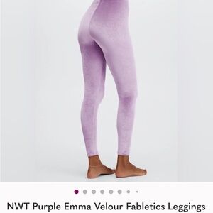 NWT Purple Emma Velour Fabletics Leggings          MSRP $65.95 Size XS/4